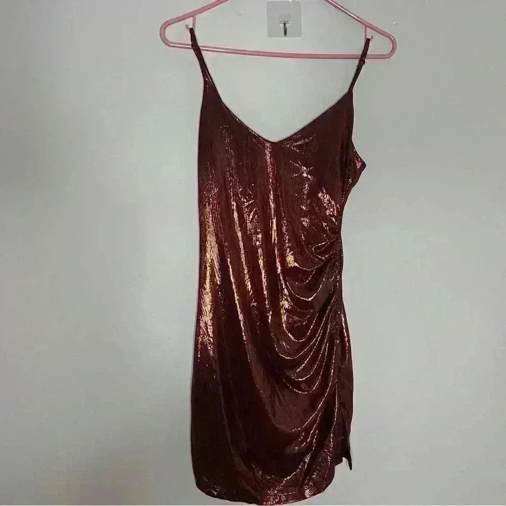 Forever 21 Shimmer Metalic Mini Cocktail Dress, Size S, EUC